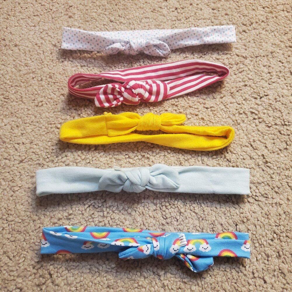 Baby bows headbands lot of 5